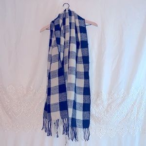 Vintage Plaid Checkered Acrylic Scarf